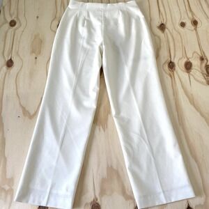 Coldwater Creek White Holly Pants straight Leg Pants Womens Size P8